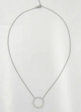 Load image into Gallery viewer, 750 White Gold 3/4ct Diamond Circle Pendant Necklace from Nordstroms/Box/Reciept
