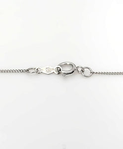 10k White Gold Pave .10ctw Round Diamond Sideways Cross Necklace 18" - 20"