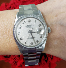 Load image into Gallery viewer, 36mm Rolex Datejust Stainless Steel Oyster Cream Jubilee Dial Engine Turn 16014
