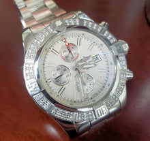 Load image into Gallery viewer, 49mm Breitling Factory Original Diamond Super Avenger II Chronometer A13371 Watch
