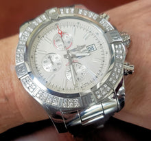 Load image into Gallery viewer, 49mm Breitling Factory Original Diamond Super Avenger II Chronometer A13371 Watch
