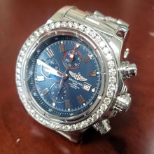 Load image into Gallery viewer, 48mm Breitling Super Avenger Auto Chronometer Diamond Blue Dial A13370 Watch
