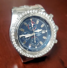 Load image into Gallery viewer, 48mm Breitling Super Avenger Auto Chronometer Diamond Blue Dial A13370 Watch
