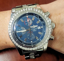 Load image into Gallery viewer, 48mm Breitling Super Avenger Auto Chronometer Diamond Blue Dial A13370 Watch
