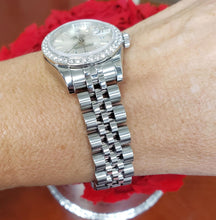 Load image into Gallery viewer, 26mm Ladies Rolex Datejust Diamond Stainless Steel Hidden Buckle Jubilee
