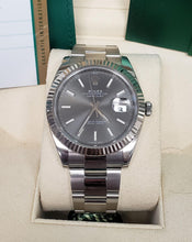 Load image into Gallery viewer, Complete Set 2019 Rolex 41 Datejust Oyster Steel 18k Fluted Rhodium Dial 126334
