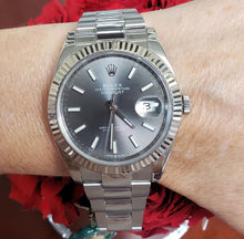 Load image into Gallery viewer, Complete Set 2019 Rolex 41 Datejust Oyster Steel 18k Fluted Rhodium Dial 126334
