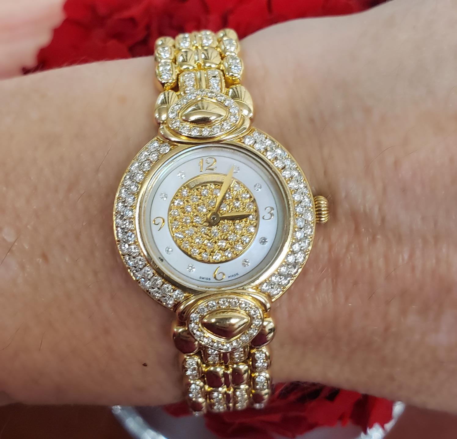 26mm Ladies Bucherer Diamond Paradise Watch in 18k 750 Yellow Gold