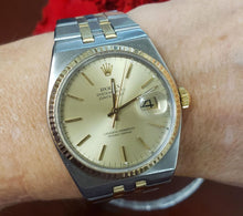 Load image into Gallery viewer, 36mm Oyster Quartz Date Rolex Two Tone 18k Gold &amp; Stainless Steel 17013
