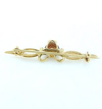 Load image into Gallery viewer, 14k Yellow Gold 1.00ct 6mm Heart Garnet January Bow Ribbon Pin Brooch
