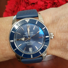 Load and play video in Gallery viewer, 42mm Breitling SuperOcean Special Edition Watch Stainless Auto Blue AB2010 Box Card
