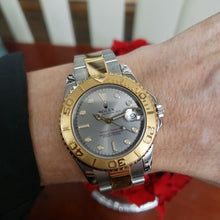 Load and play video in Gallery viewer, Complete- 35mm Rolex Yacht-Master Two Tone 18k Gold SS Rhodium Automatic 68623
