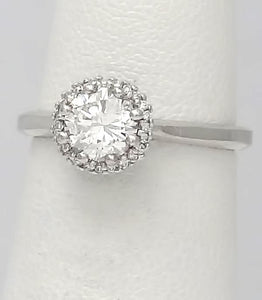 18k Tacori .72ct T.W. Round Diamond Halo Solitaire Engagement Ring