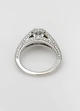 Load image into Gallery viewer, 1.00 Ct Tw. Pear Diamond Halo Split Shank Engagement Ring In 14k White Gold
