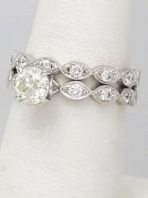 Load image into Gallery viewer, 1.27ctw Round Diamond Engagement Bridal Set In 18k White Gold
