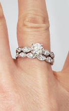 Load image into Gallery viewer, 1.27ctw Round Diamond Engagement Bridal Set In 18k White Gold
