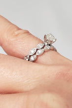 Load image into Gallery viewer, 1.27ctw Round Diamond Engagement Bridal Set In 18k White Gold
