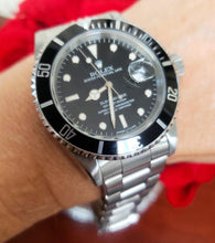 Load image into Gallery viewer, 40mm Rolex Submariner Stainless Oyster 16610 Automatic Black on Black Watch
