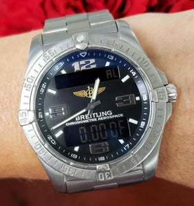 42mm Breitling Chronometre Aerospace Digital Titanium Chronograph Watch E79362