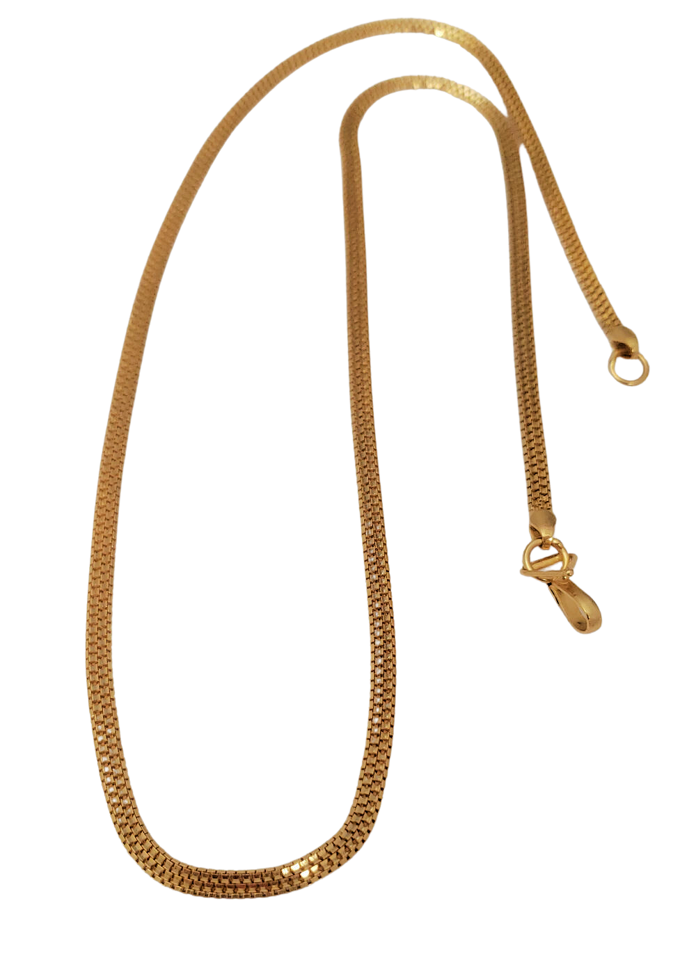 23k Yellow Gold 3mm Mesh Chain Necklace 20