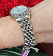 Load image into Gallery viewer, 26mm Rolex Datejust Stainless Steel 18k Tiffany Blue Diamond Jubilee Watch 17914
