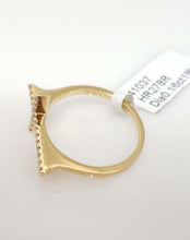 Load image into Gallery viewer, Afarin Collection 18k Yellow Gold .16ct VS/G Diamond Sideways Cross Ring
