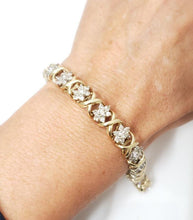 Load image into Gallery viewer, 5.00ct Diamond Star Flower Tennis Bracelet in 14k Yellow Gold
