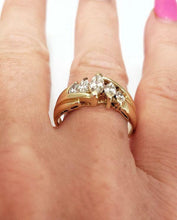 Load image into Gallery viewer, 1.00ct DIAMOND 5 STONE MARQUISE ANNIVERSARY RING in 14K YELLOW GOLD
