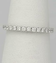 Load image into Gallery viewer, 750 18k WHITE GOLD 3/4ct ROUND DIAMOND ETERNITY WEDDING BAND RING 6.5
