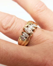 Load image into Gallery viewer, 1.00ct DIAMOND 5 STONE MARQUISE ANNIVERSARY RING in 14K YELLOW GOLD
